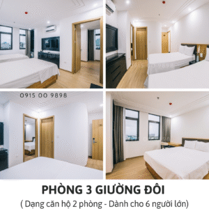 Phòng Gia Đình 3 Giường đôi Khách Sạn Sen Biển Sầm Sơn Thanh Hóa