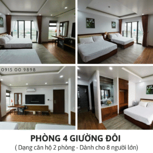 Phòng Gia Đình 4 Giường đôi Khách Sạn Sen Biển Sầm Sơn Thanh Hóa (2)
